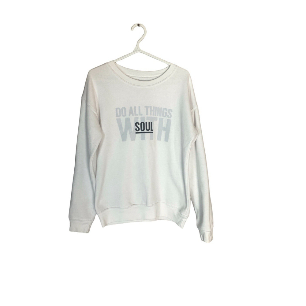 Soul Cycle Women’s Pullover Crewneck Sweatshirt White